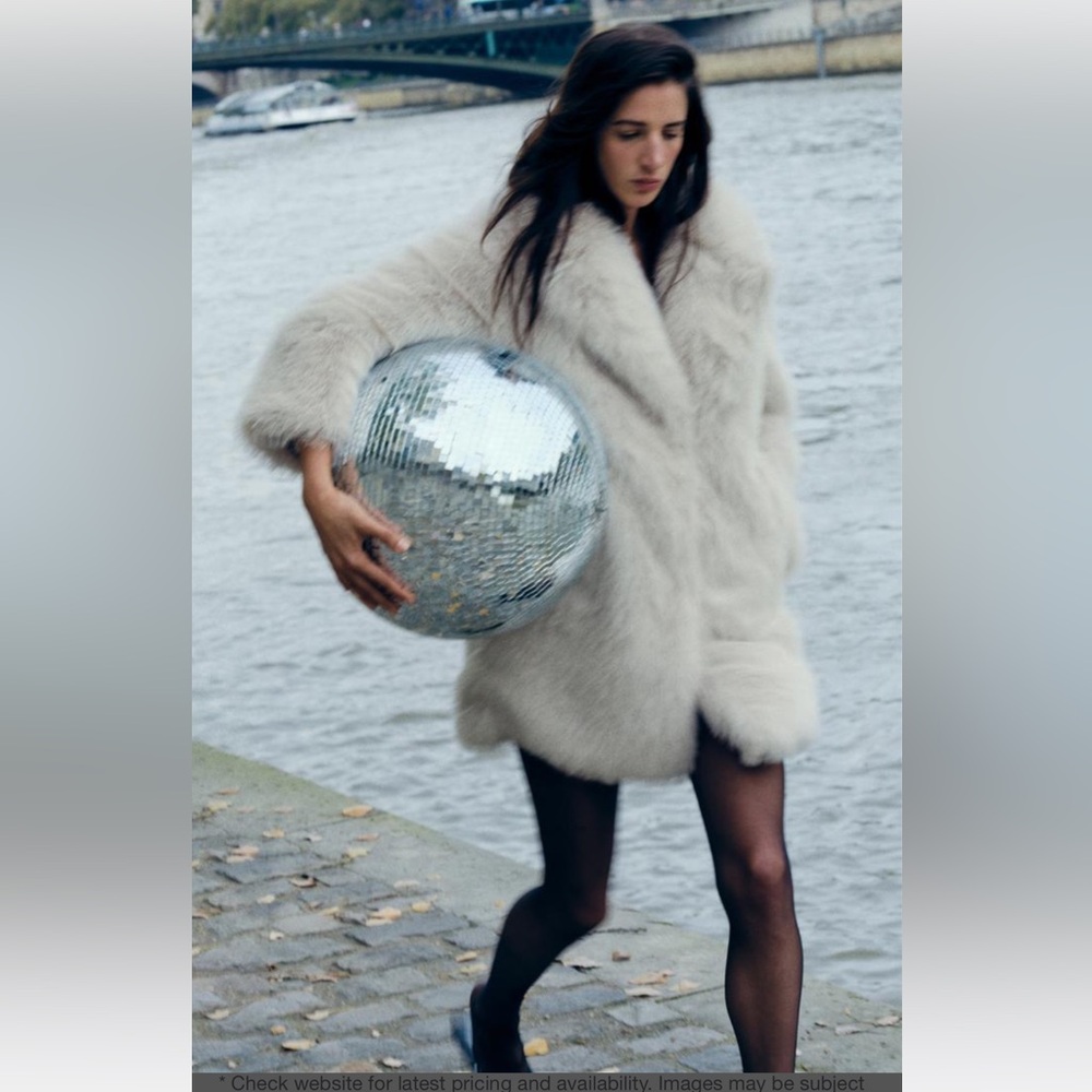 Zara faux fur coat